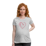 Wealthy Soul Heart Women’s Maternity T-Shirt - heather gray