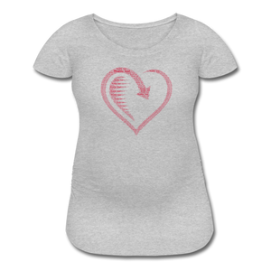 Wealthy Soul Heart Women’s Maternity T-Shirt - heather gray