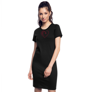 Wealthy Soul Heart Women's T-Shirt Dress - black