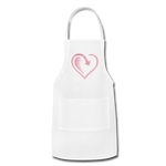 Wealthy Soul Heart Adjustable Apron - white