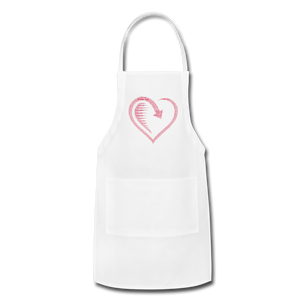 Wealthy Soul Heart Adjustable Apron - white