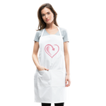 Wealthy Soul Heart Adjustable Apron - white