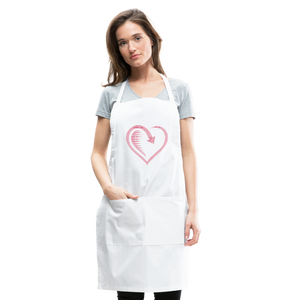 Wealthy Soul Heart Adjustable Apron - white