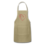 Wealthy Soul Heart Adjustable Apron - khaki