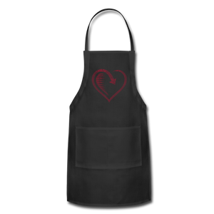 Wealthy Soul Heart Adjustable Apron - black