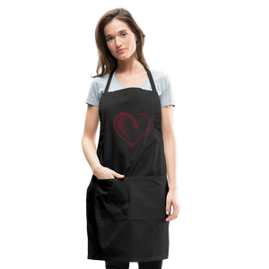 Wealthy Soul Heart Adjustable Apron - black