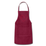 Wealthy Soul Heart Adjustable Apron - burgundy