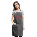 Wealthy Soul Heart Adjustable Apron - charcoal