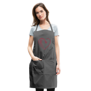 Wealthy Soul Heart Adjustable Apron - charcoal