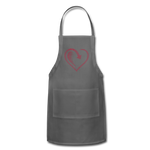 Wealthy Soul Heart Adjustable Apron - charcoal