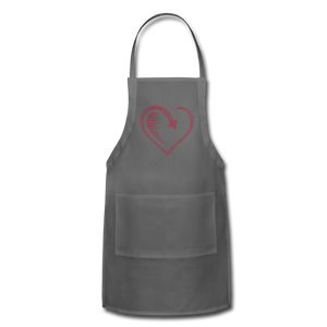 Wealthy Soul Heart Adjustable Apron - charcoal