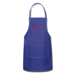 Wealthy Soul Heart Adjustable Apron - royal blue