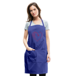 Wealthy Soul Heart Adjustable Apron - royal blue