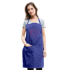 Wealthy Soul Heart Adjustable Apron - royal blue