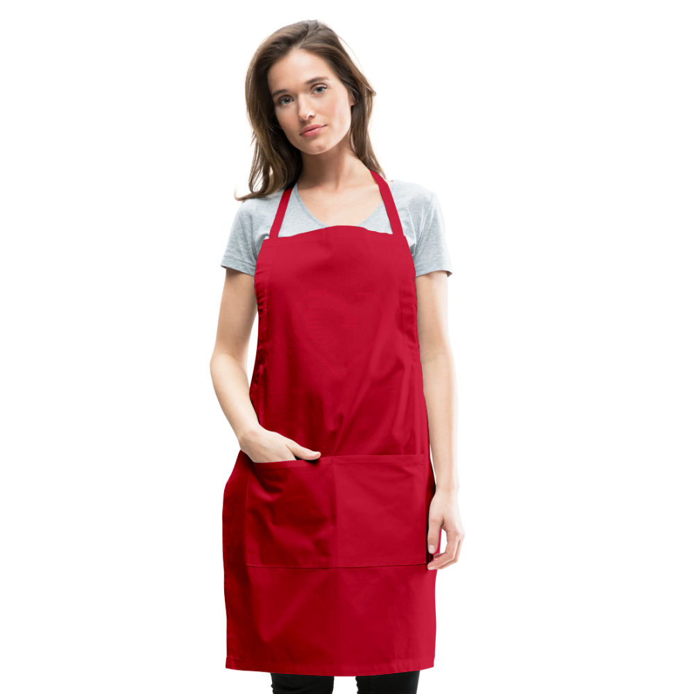 Wealthy Soul Heart Adjustable Apron - red