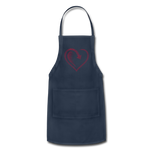 Wealthy Soul Heart Adjustable Apron - navy