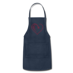 Wealthy Soul Heart Adjustable Apron - navy