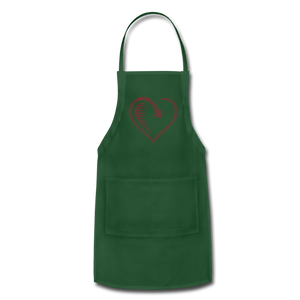 Wealthy Soul Heart Adjustable Apron - forest green