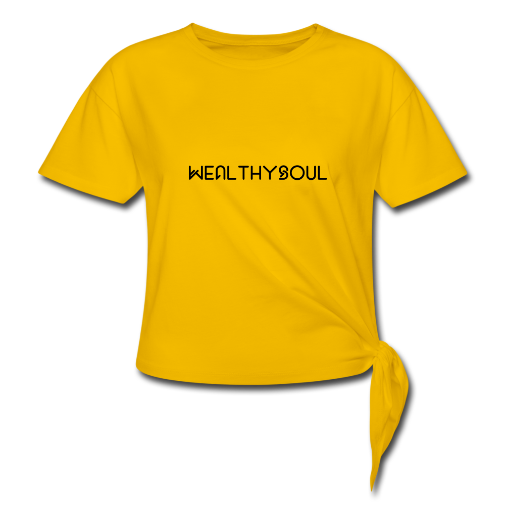 Women's Knotted T-Shirt - sun yellow