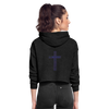 Women's Cropped Hoodie - deep heather