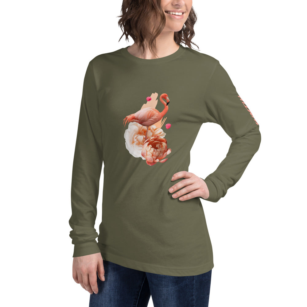 Wealthy Soul Flamingo Unisex Long Sleeve Tee