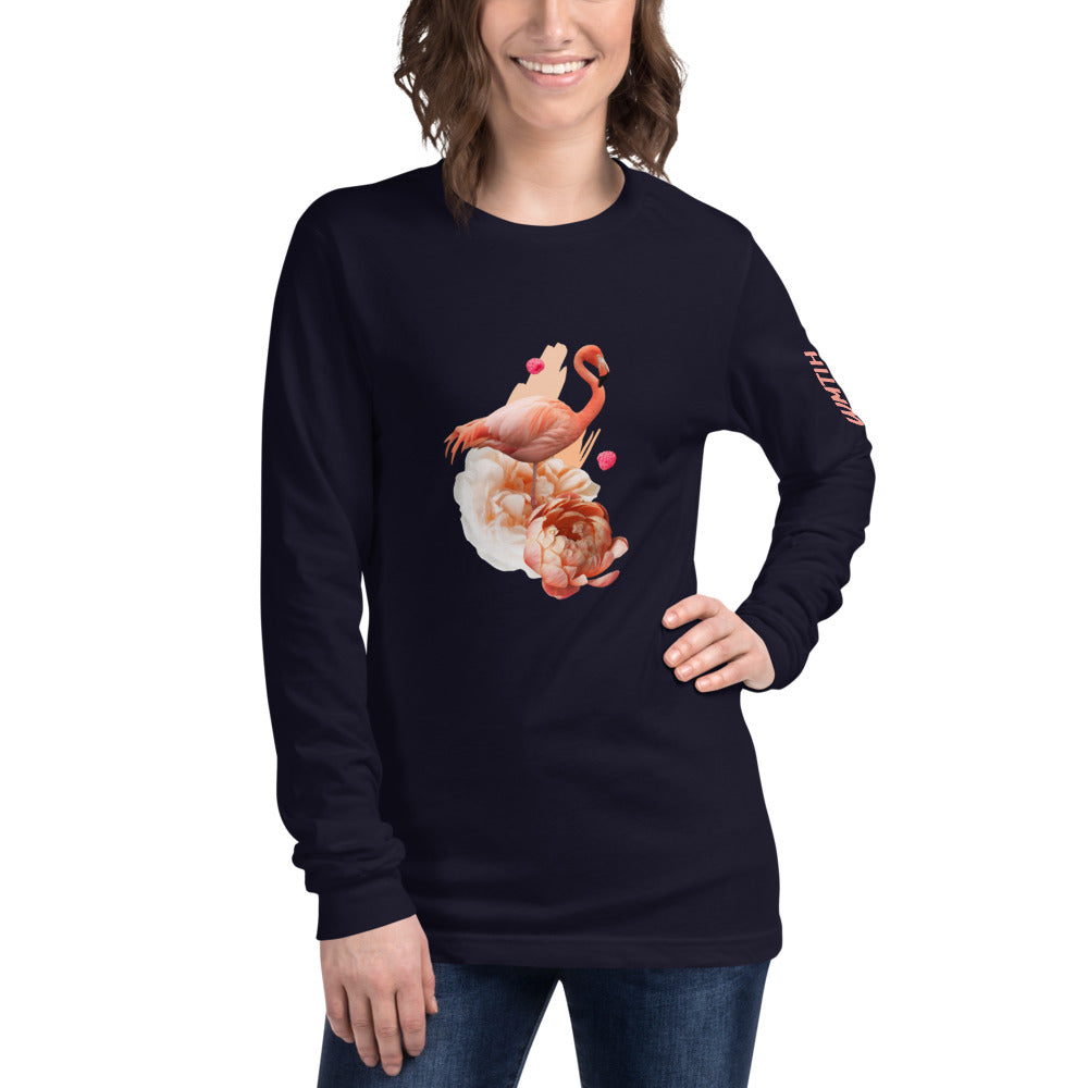 Wealthy Soul Flamingo Unisex Long Sleeve Tee