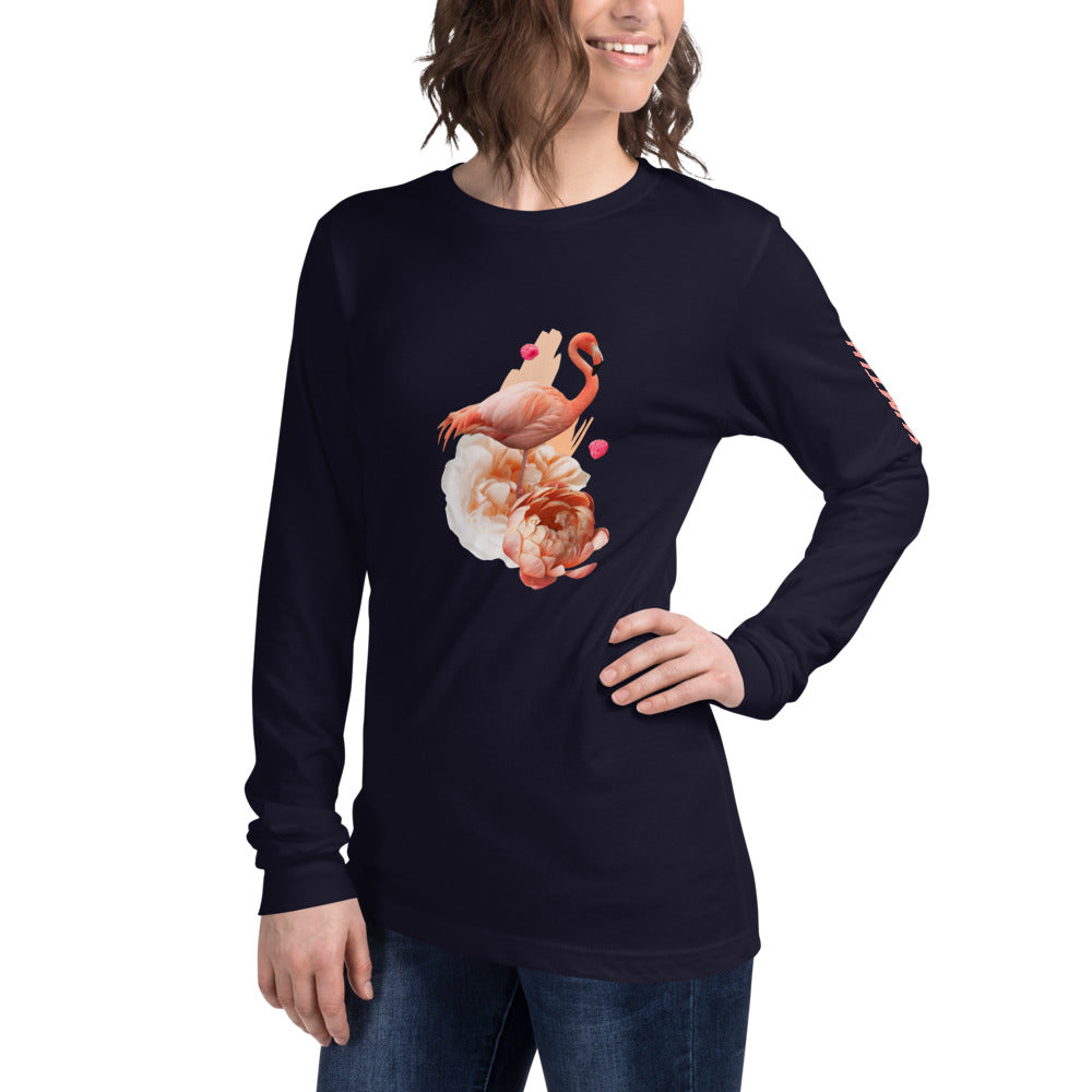 Wealthy Soul Flamingo Unisex Long Sleeve Tee