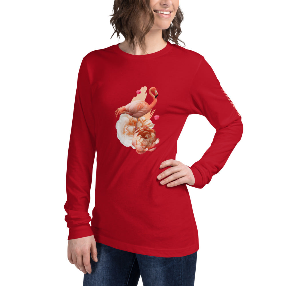 Wealthy Soul Flamingo Unisex Long Sleeve Tee