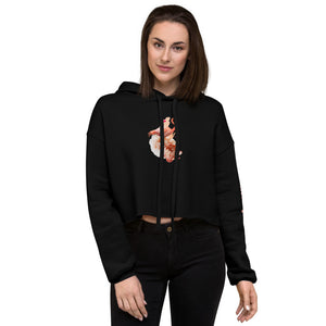 Wealthy Soul Flamingo Crop Hoodie